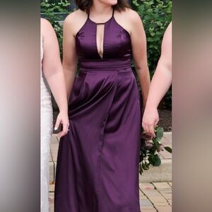 David's Bridal Deep Purple Formal Dress